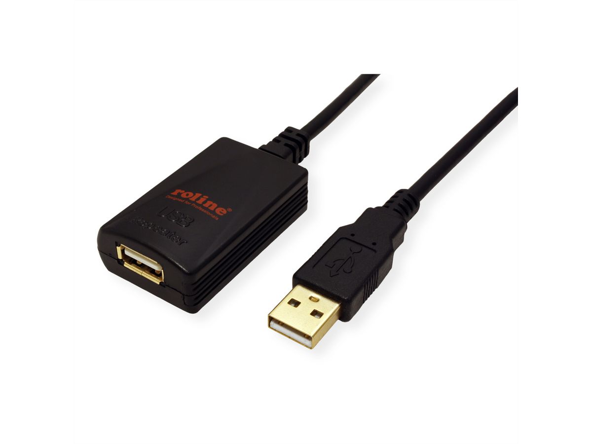 Rallonge USB Roline 1 port USB 2.0, 5m, USB