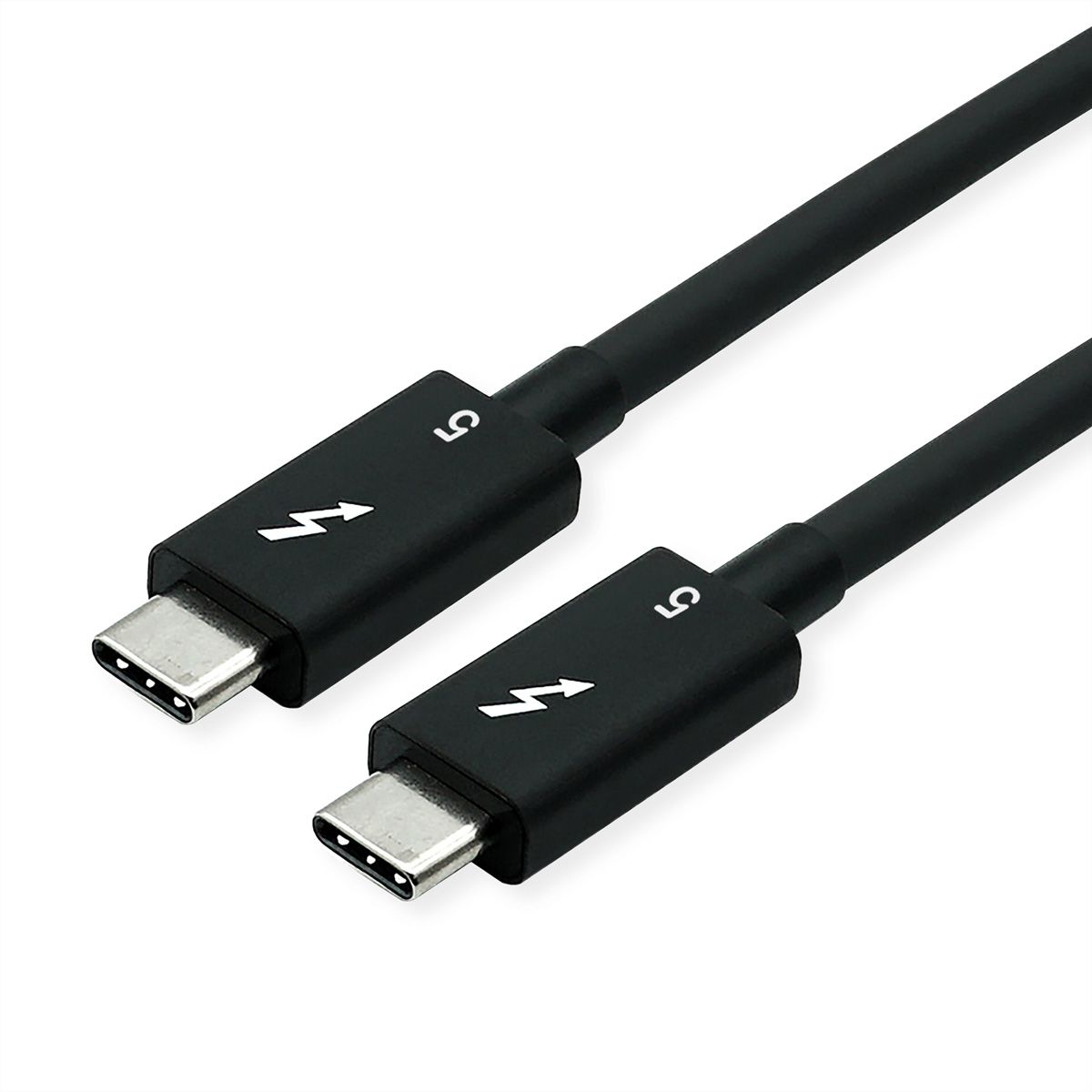 ROLINE Câble Thunderbolt™ 5 USB type C, M/M, 8K UHD-2, 80Gbit/s, 240W, passif, noir, 0,5 m