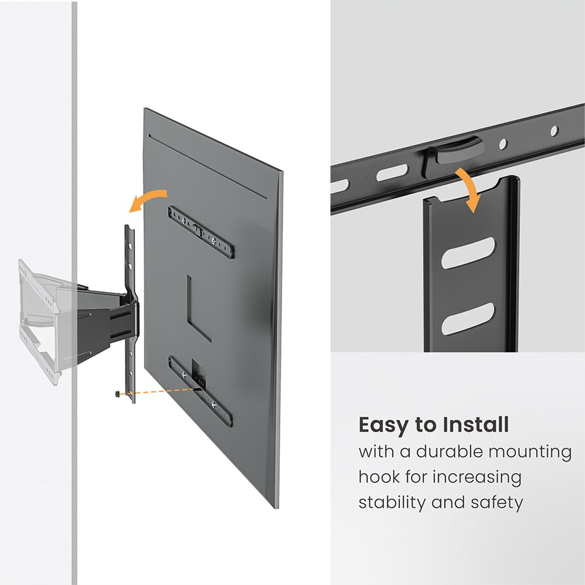VALUE Support mural pour écrans LCD, ultra-slim, 43-90 pouces, jusqu'à 50 kg