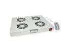 ROLINE 19" Unité de ventilation, 4 ventilateurs, Thermostat gris