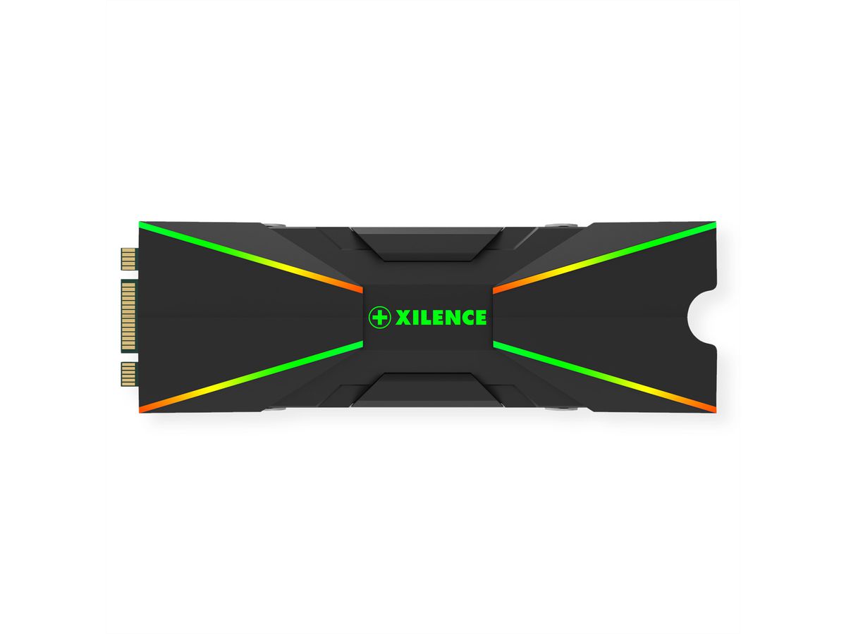 Xilence M2SSD.B.ARGB Radiateur M.2 2280 SSD PCIe NVMe/SATA, 3PIN ARGB 5V, passif