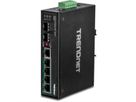 TRENDnet TI-PG62 Switch industriel 6 ports Gigabit PoE+ rail DIN