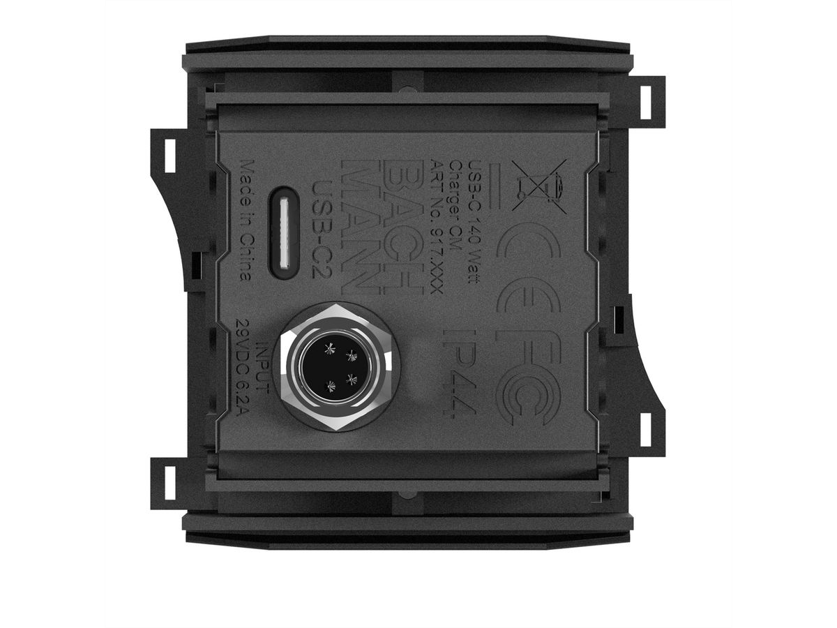 BACHMANN Module Custom USB Chargeur C/C/C, avec adaptateur secteur