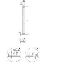 SCHROFF Face avant, profil en U, Refrofit Shielding, 3 U, 2 CV, 2,5 mm, alu, face avant anodisée, face arrière conductrice