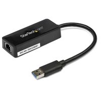 StarTech.com Adaptateur Ethernet USB 3.0 - Adaptateur Réseau USB 3.0 NIC avec Port USB - USB vers RJ45 - USB Passthrough