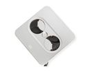 BACHMANN TWIST 2 1xUTE 1xUSB A/C 22W 2,0m AEH aspect inox carré, Mesure p.Sd.3m H05VV-F 3G4 CEE16A LAN