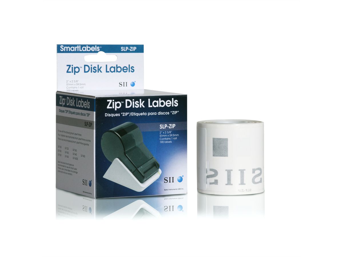 SEIKO SLP-ZIP Etiquettes pour disques Zip, x 190, 1 rouleau