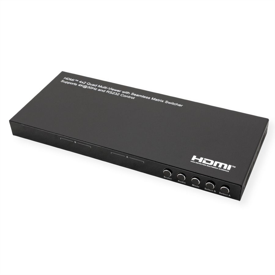 VALUE Switch matriciel HDMI 4x2 QUAD multi vues, commutation sans rupture