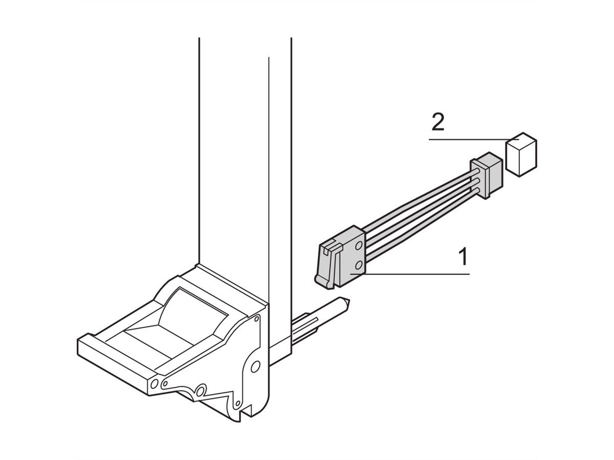 SCHROFF Plug-In Unit Microswitch pour IEL, IET Poignée avec câble et fiche