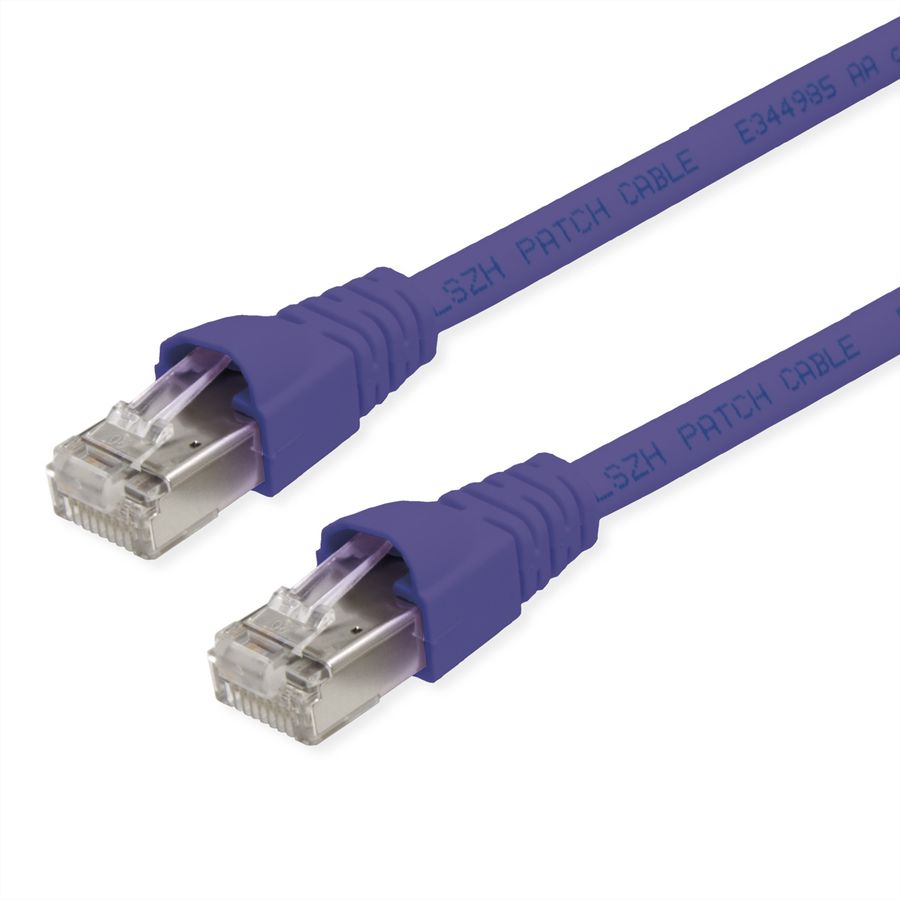 TELEGÄRTNER Cordon S/FTP, Cat.6A, LSOH, pourpre, 0,5 m