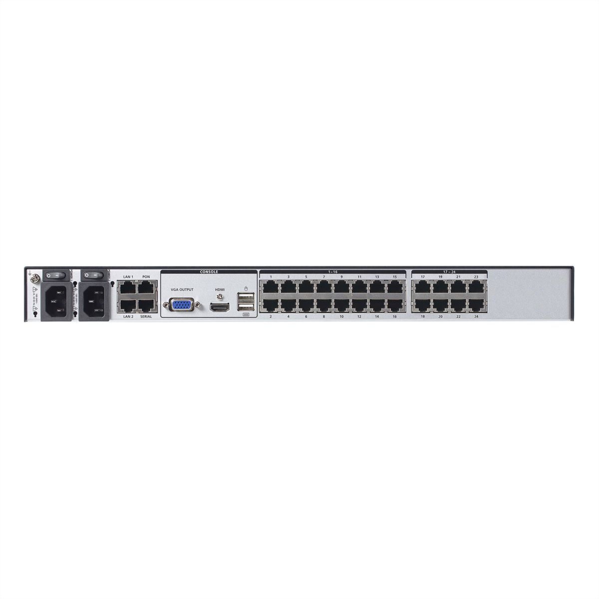 ATEN KN2124VB Commutateur KVM sur IP 24 ports Cat.5 Multi-Interface, 1 local/2 distant