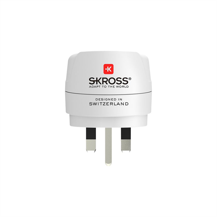 SKROSS Adaptateur de voyage Europe vers Royaume-Uni, pour appareils à 2 et 3 pôles