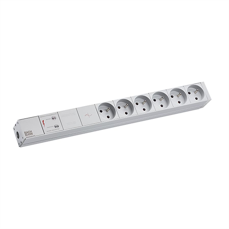 BACHMANN Prise multiple, 1UH 6x UTE, parasurtenseur et filtre, 2m, 2 m