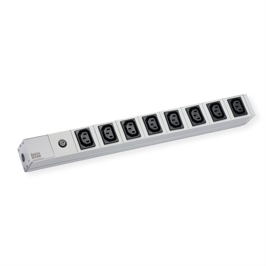 BACHMANN 19" Prise multiple 8 IEC320 C13 F avec IEC320 C14 M