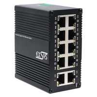 EXSYS EX-62026PoE Mini-commutateur Gigabit PoE industriel à 10 ports, 8x PoE + 2x 10/100/1000Tx
