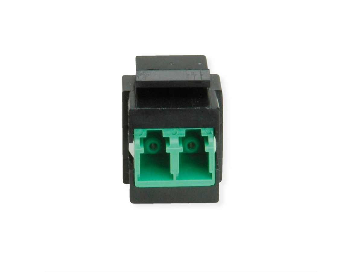 ROLINE Raccord optique LC/LC duplex monomode, Keystone, OS2, APC