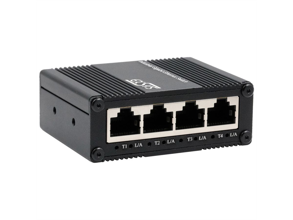 EXSYS EX-62021 Micro-switch Gigabit industriel à 5 ports, non géré, alimentation USB-C