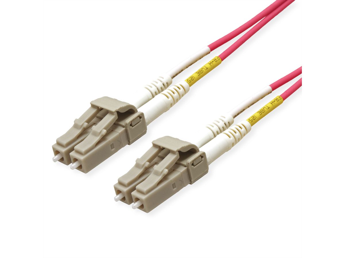 ROLINE Câble FO 50/125µm OM4, LC/LC, connecteurs Low-Loss, violet, 1 m