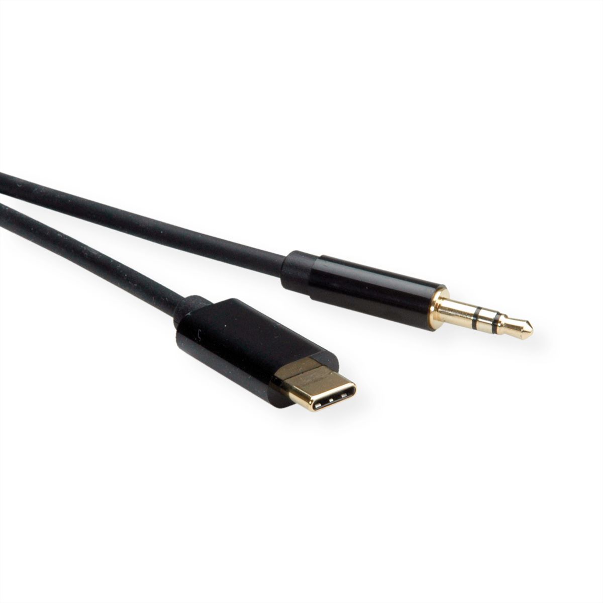 ROLINE Adaptateur Type C - 3,5mm Audio, M/M, noir, 3 m
