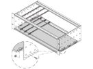 Plaque de montage SCHROFF pour coffret et bac à cartes 19", 84 HP, 160 mm de longueur de carte