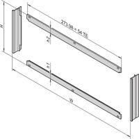 SCHROFF Cadre frontal pour le blindage CEM pour le montage de cartes horizontales, 4 U, 28 HP