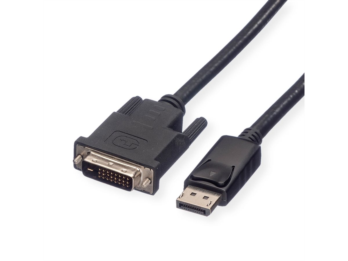 ROLINE Câble DisplayPort DP M - DVI M, LSOH, noir, 2 m