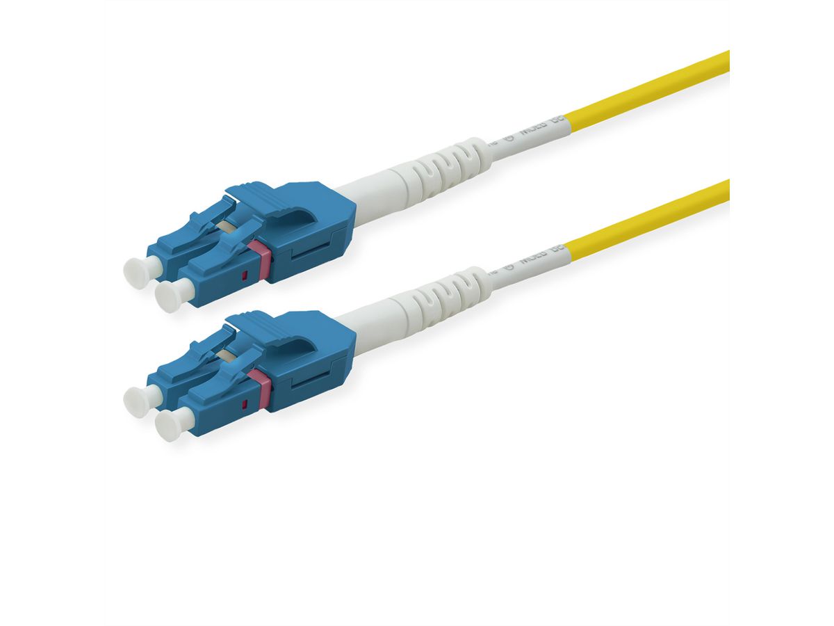ROLINE Câble Patch FO duplex OS2, 9/125µm LC/LC, UNIBOOT, jaune, 20 m
