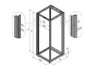 Cadre d'armoire Novastar SCHROFF, Slim-Line, 25 U 553W 600D