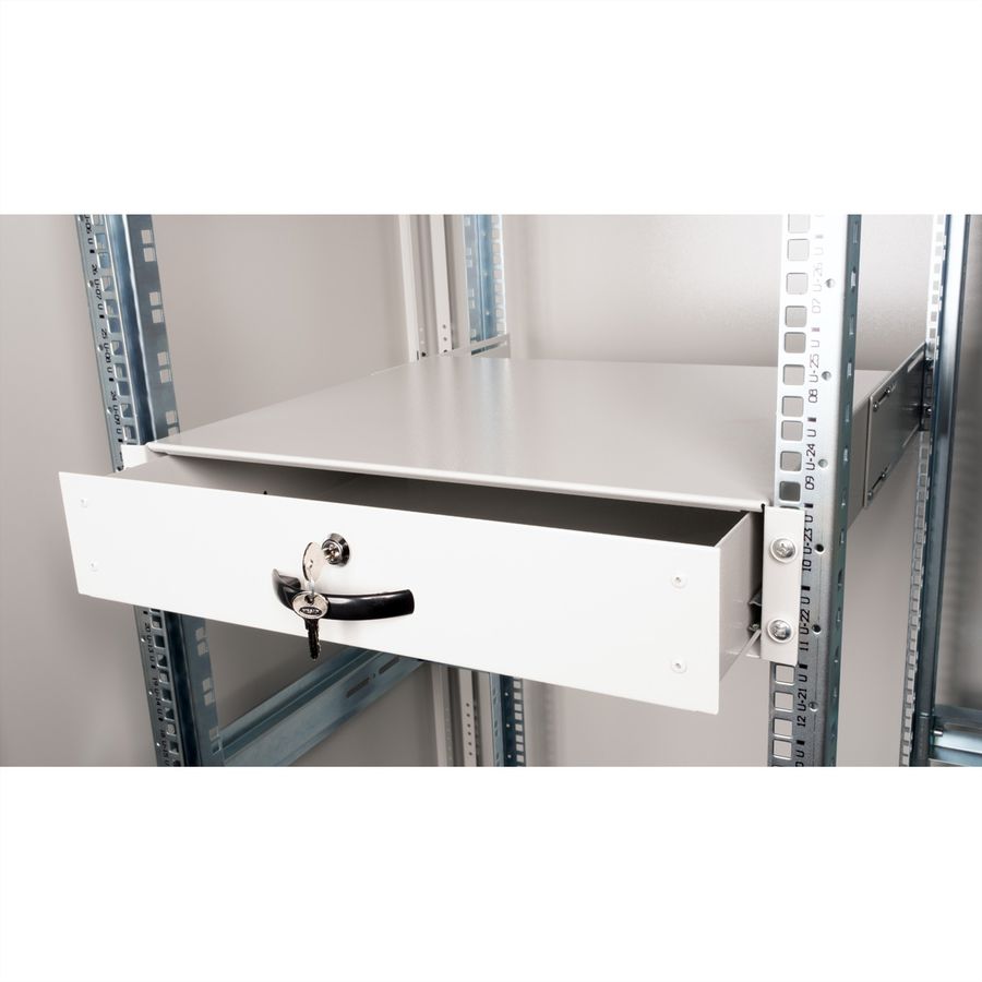 ROLINE 19" Tiroir pour clavier 2U, 400P fermable gris