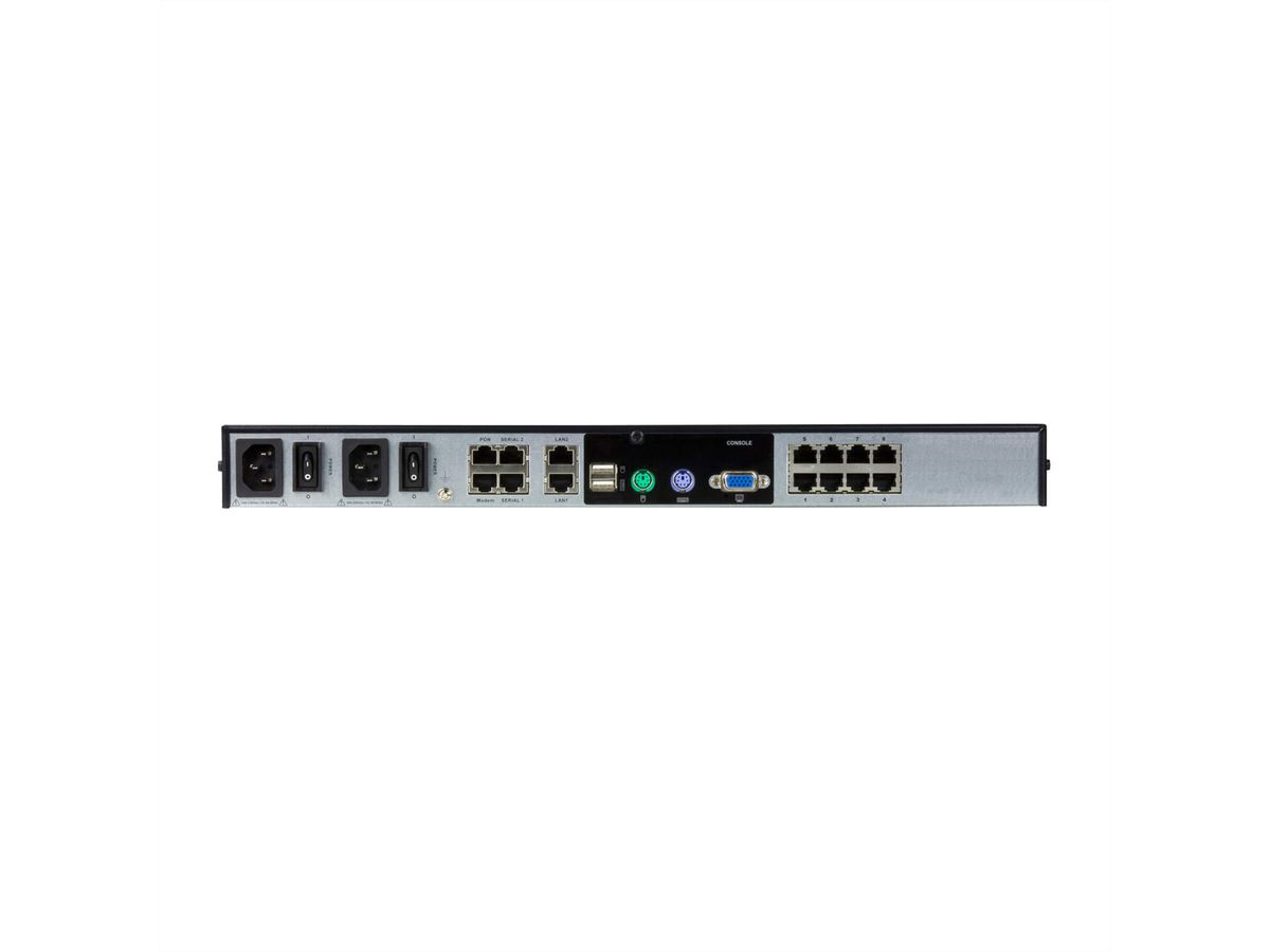 ATEN KN1108VA Switch KVM sur IP Cat5, 8 ports, 1 local/1 distant, support virtuel