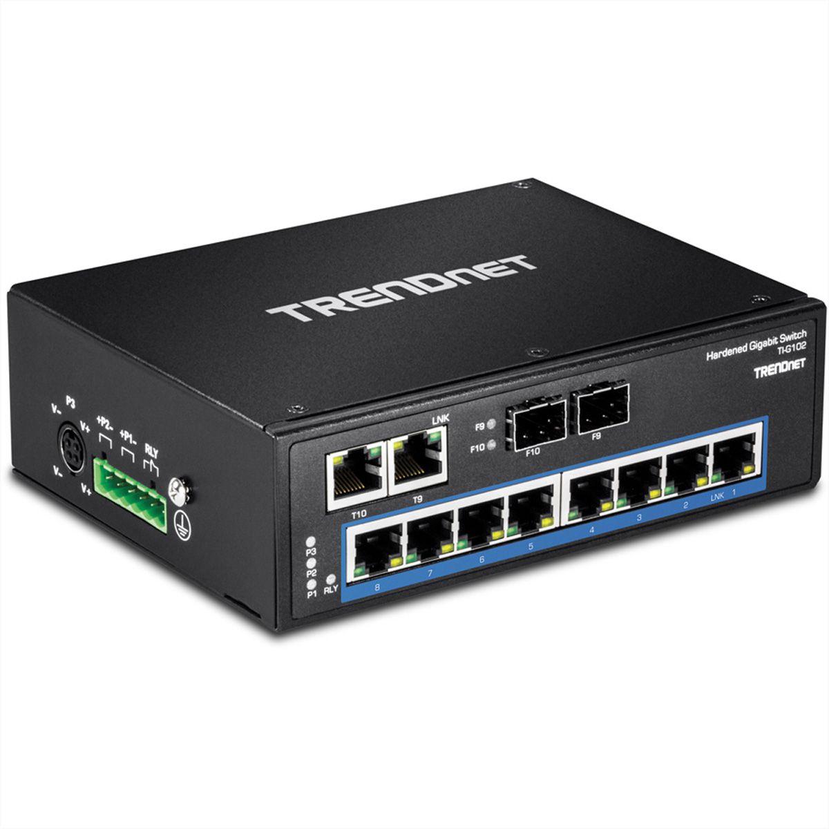 TRENDnet TI-G102 Switch Rail DIN Gigabit industriel renforcé à 10 ports
