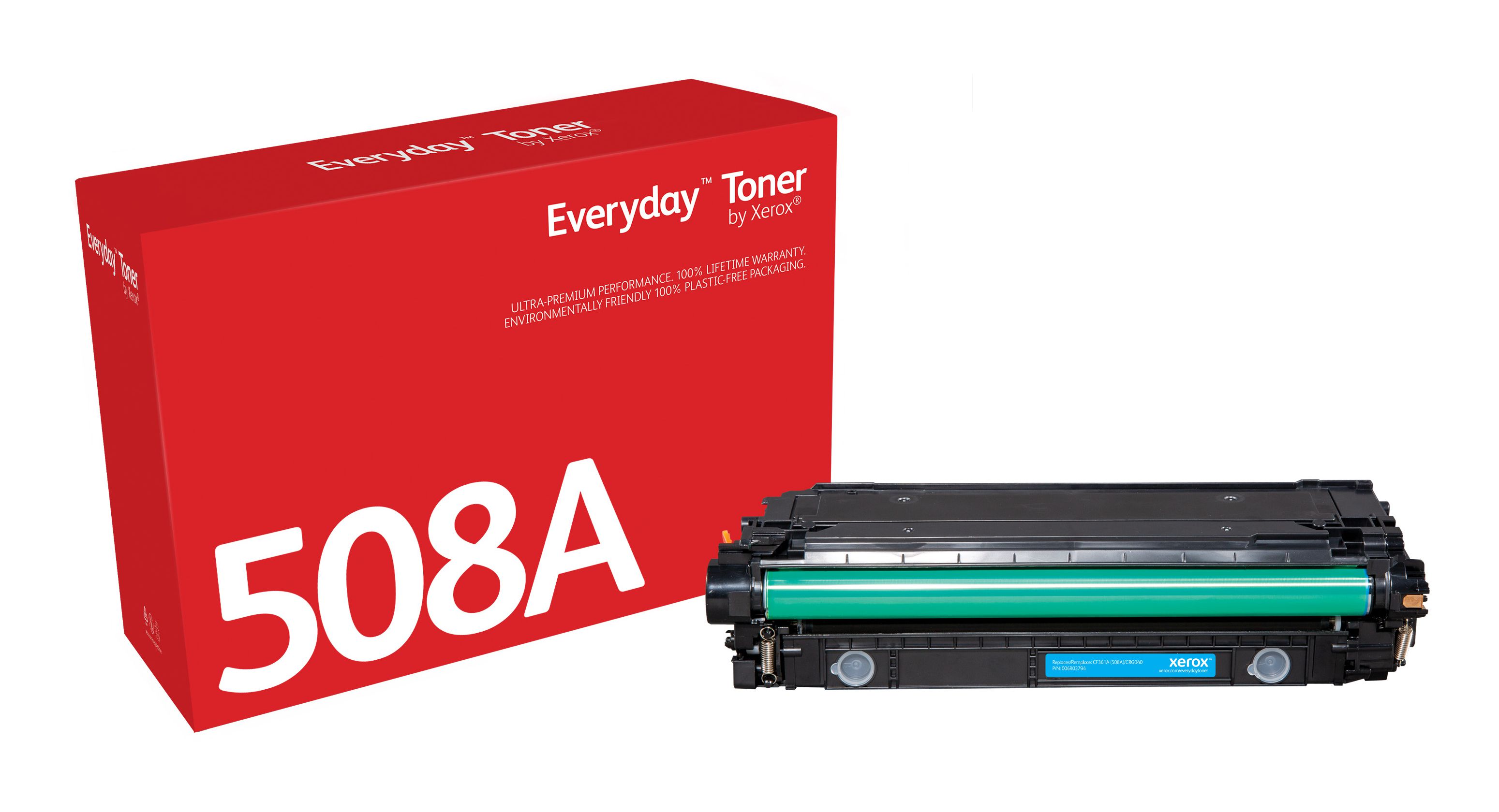 Everyday Toner Cyan ™ de Xerox compatible avec HP 508A (CF361A/ CRG-040C), Capacité standard