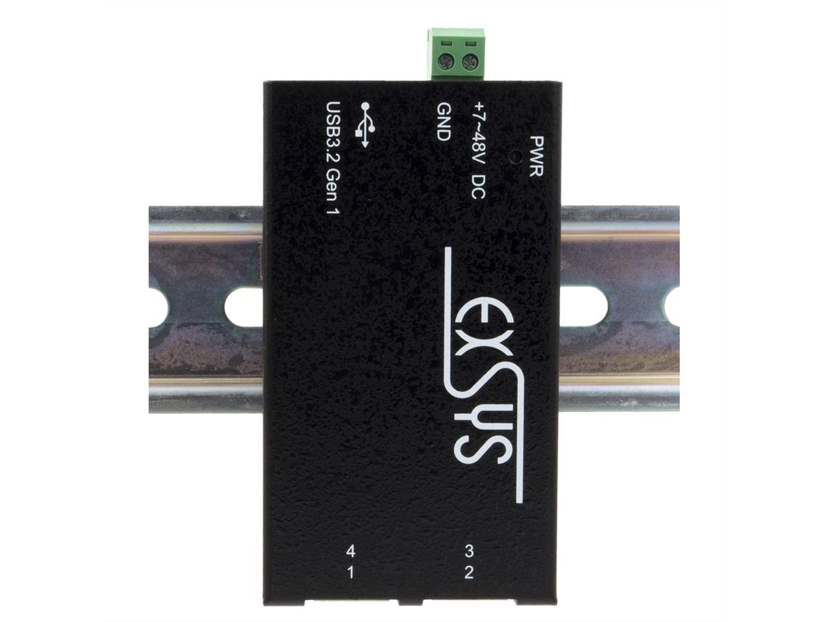 EXSYS EX-1181HMS Hub USB 3.2 Gen1 à 4 ports, protection de surtension 15KV ESD