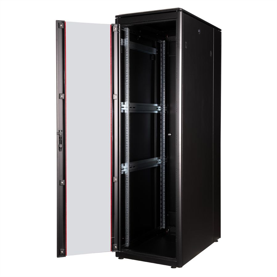 ROLINE 19" Baie réseau Pro 42U, 600x1000 LxP Porte verre noir