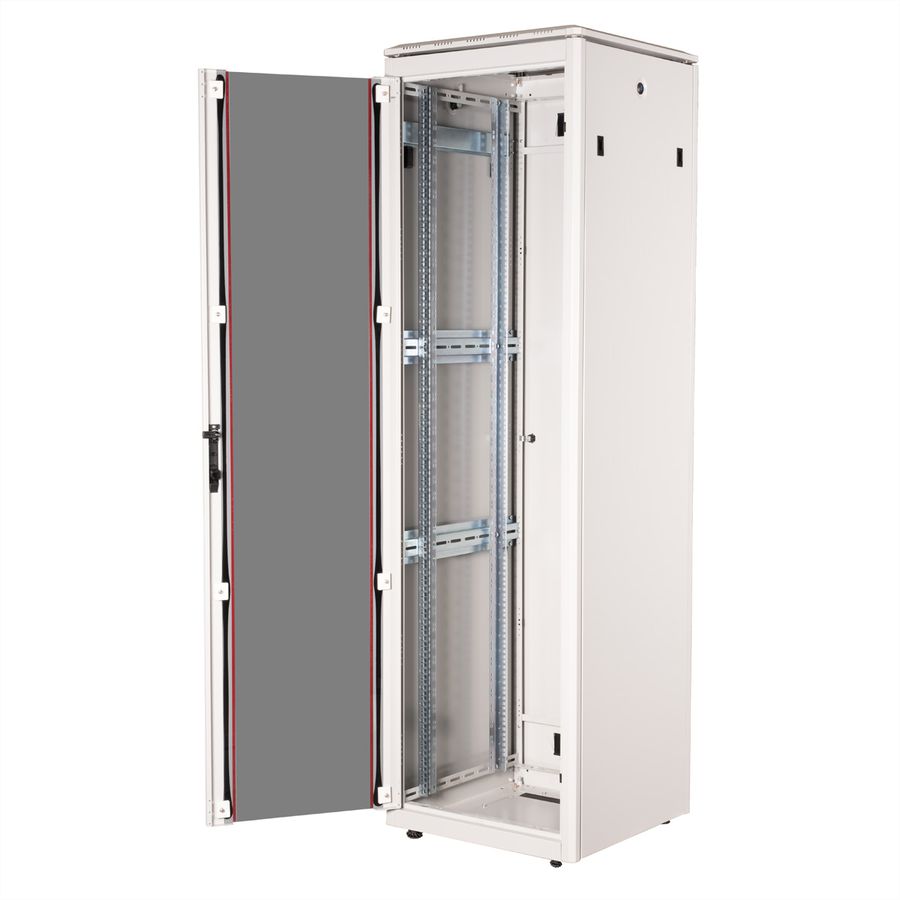 ROLINE 19" Baie réseau Pro 42U, 600x600 LxP Porte verre gris