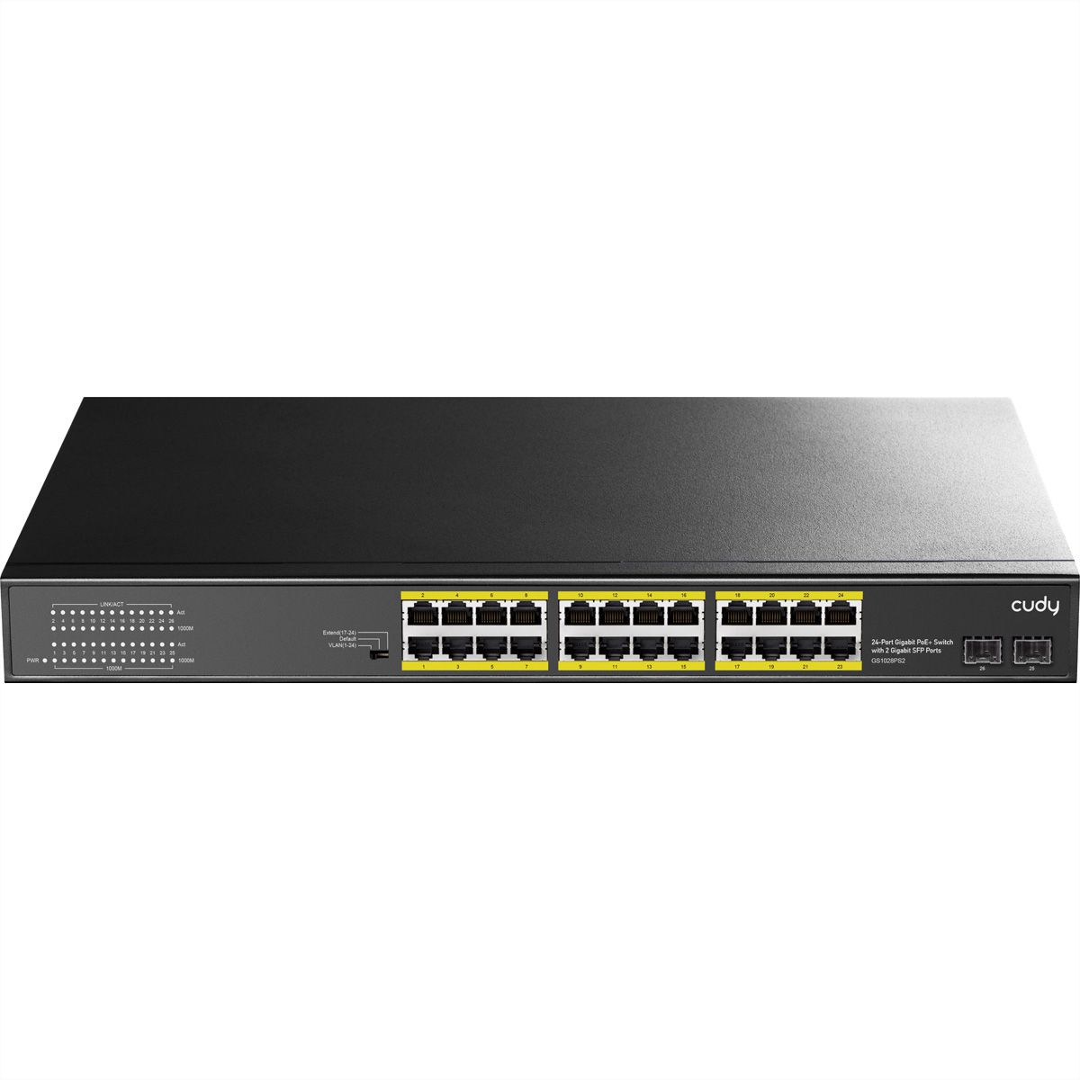 CUDY GS1028PS2 Switch 24P Gigabit PoE+, 2 ports SFP 300W