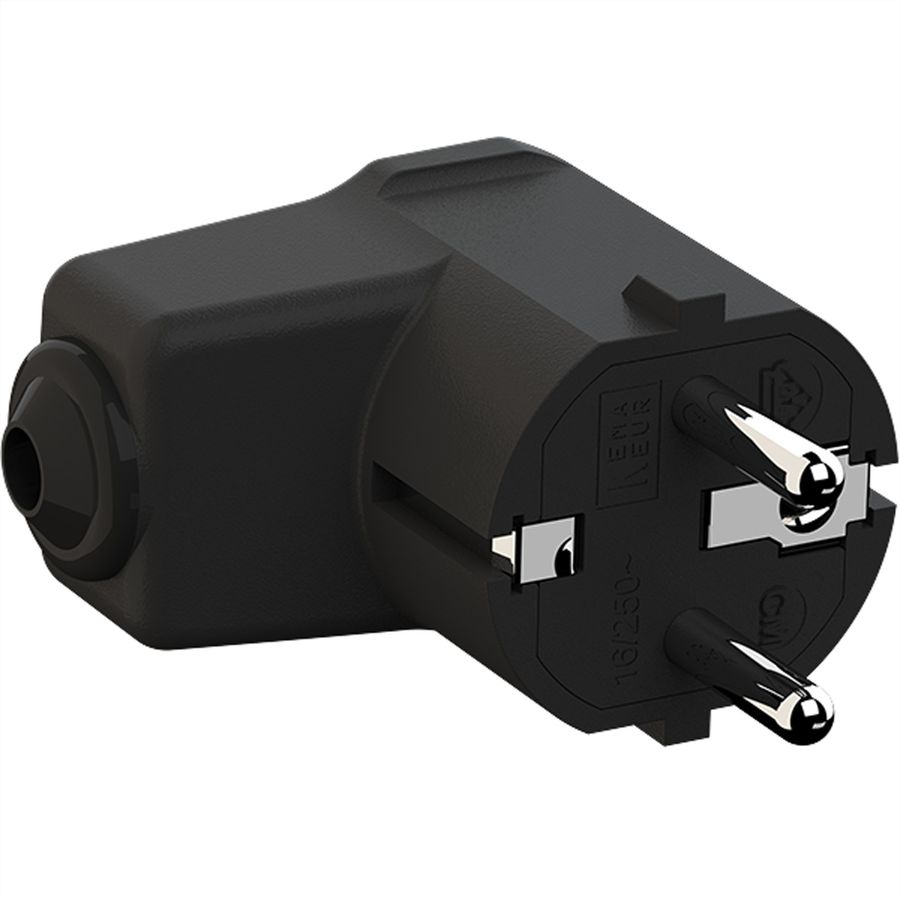 BACHMANN Connecteur coudé à monter noir