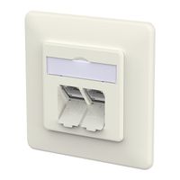 METZ CONNECT E-DAT C6A IDC Prise, 2 ports, encastré (UP), blanc pur