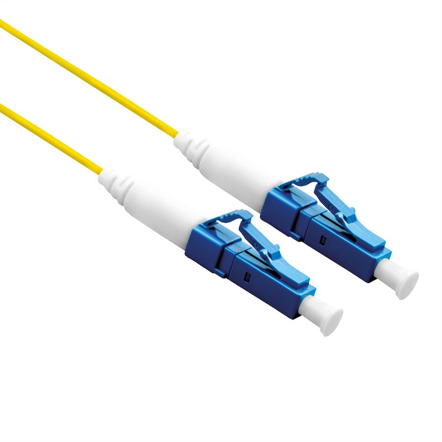 ROLINE Câble réseau à fibre optique 9/125µm OS2, LC/LC UPC, simplex, LSOH, jaune, 5 m