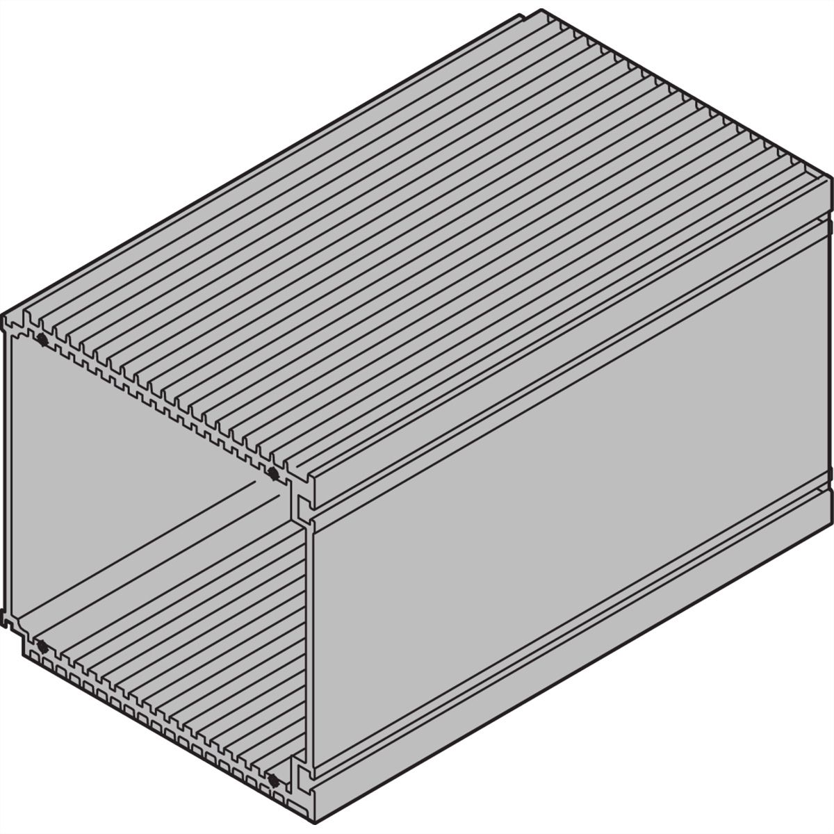 SCHROFF HF Châssis type Unité enfichable Tube de corps, 28 HP, pour circuit imprimé de 160 mm de profondeur