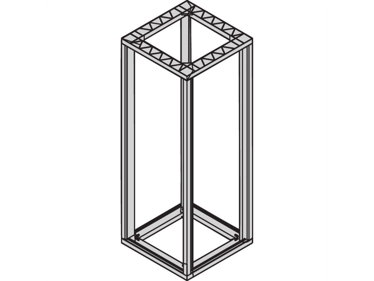 SCHROFF Cadre d'armoire universel Eurorack, 20 U 600W 600D