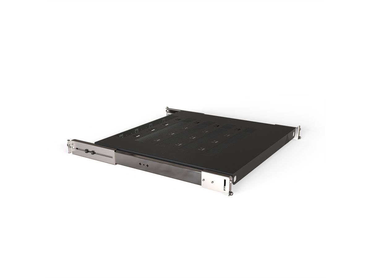 SCHROFF Tablette télescopique 19" pour Varistar, Novastar, Eurorack, 70 kg, RAL 7021, 800W 700D