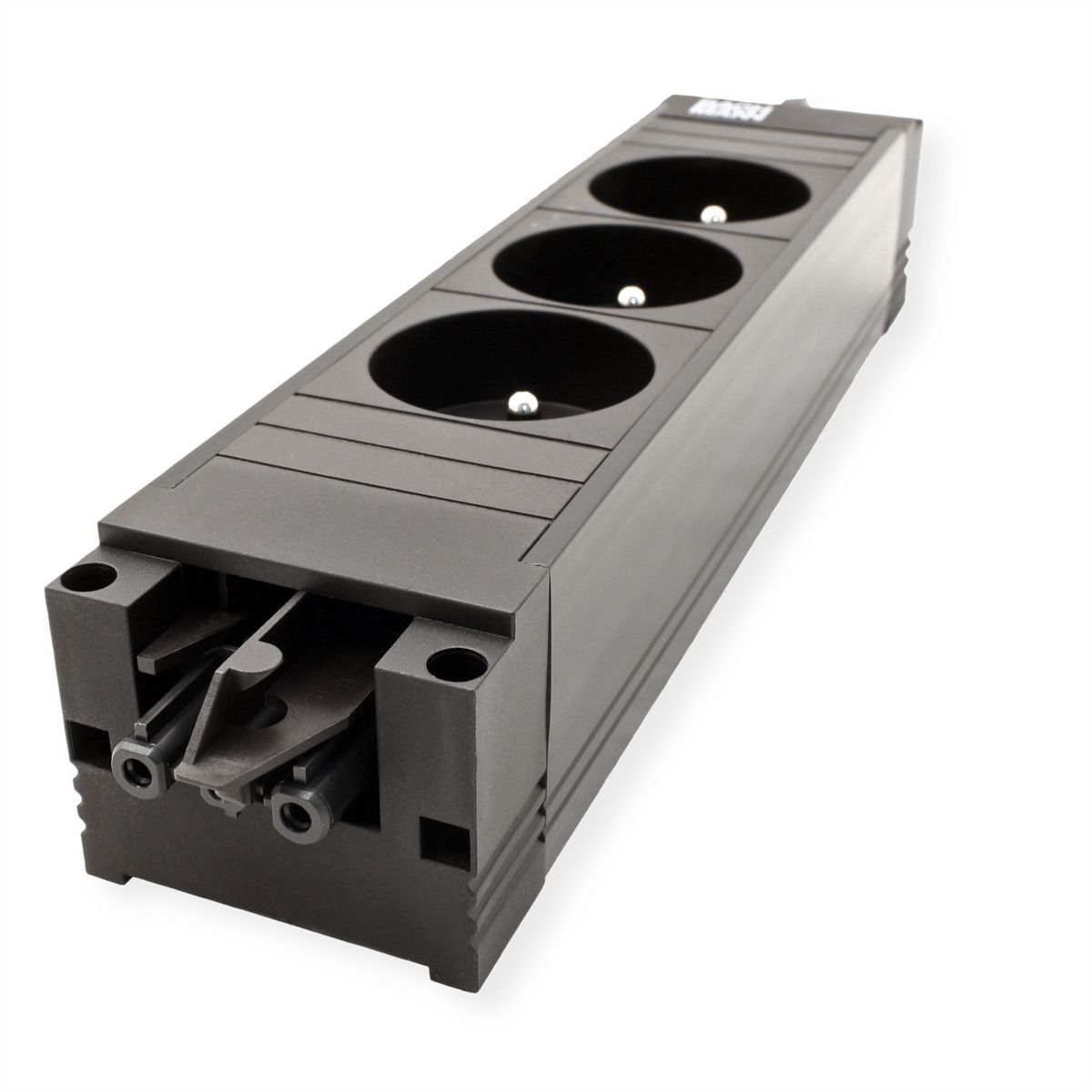 BACHMANN STEP BASE 3xUTE GST18, Fiche à contact de protection CEE 7/7 C19 0,5m, noir