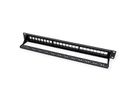 VALUE Panneau de brassage 19" pour keystones, 24 ports, 1U, non-blindé, noir