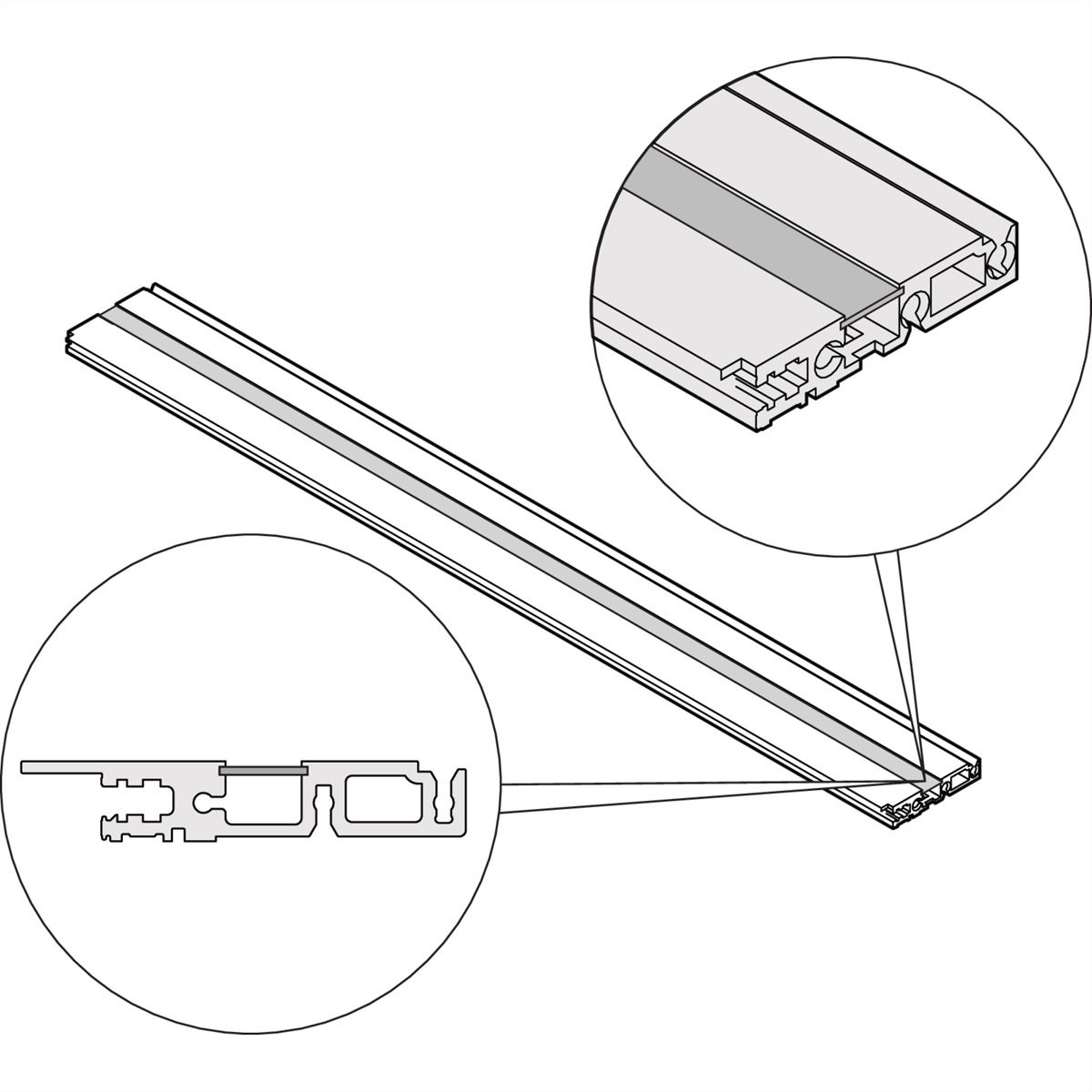 Bande perforée pour rail horizontal SCHROFF, 40 CV