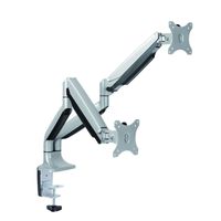 VALUE Bras double LCD, fixation sur bureau, vérin à gaz, 6 articulations