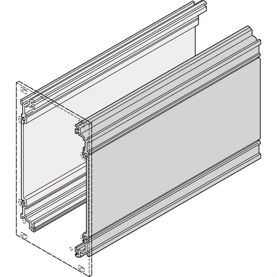 Panneau latéral extrudé de l'unité enfichable SCHROFF, 3 U, 160 mm, symétrique