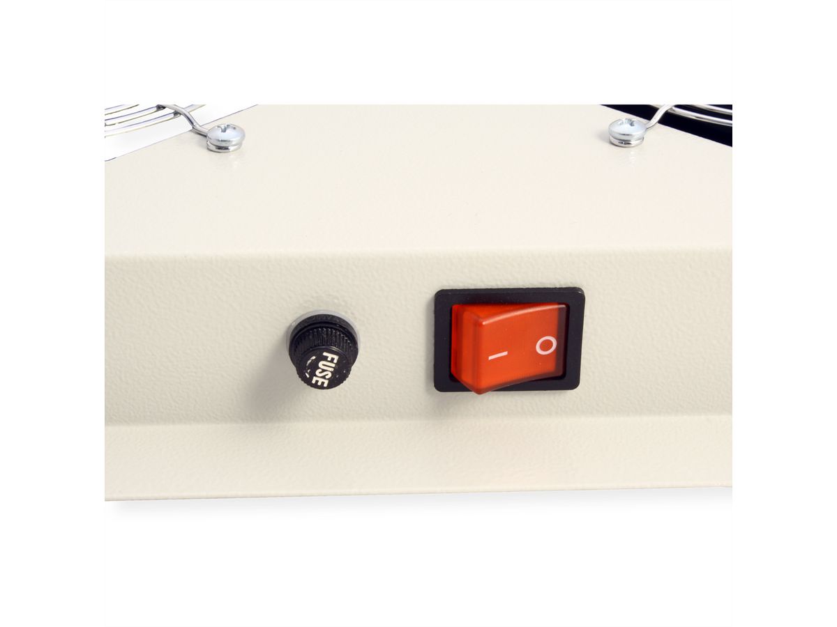 ROLINE 19" Unité de ventilation pour toit, 2 ventilateurs, thermostat, gris