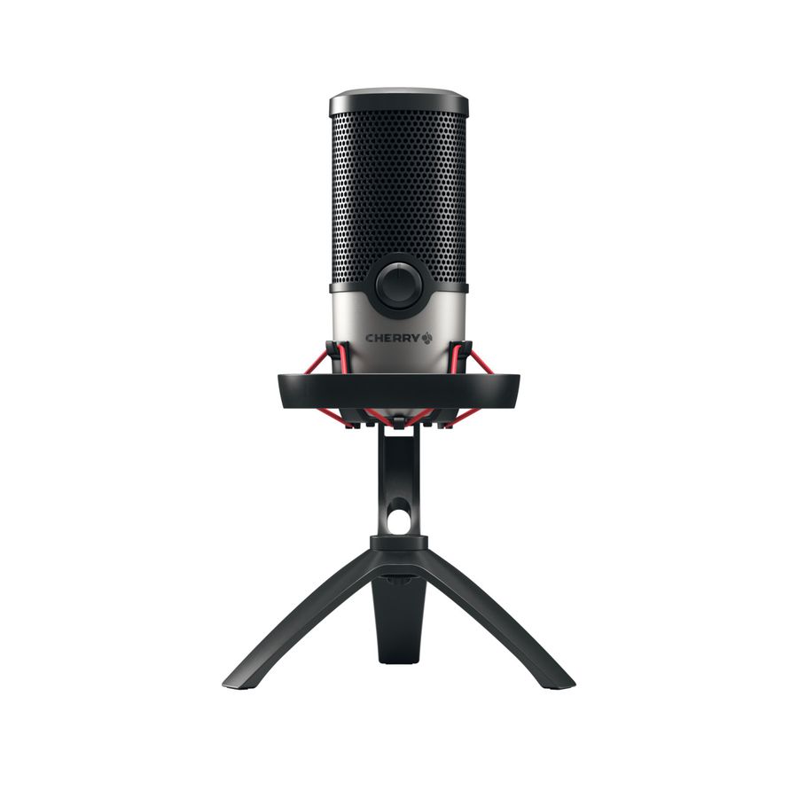 CHERRY UM 6.0 ADVANCED Microphone USB avec Shock Mount pour le streaming et le bureau, noir