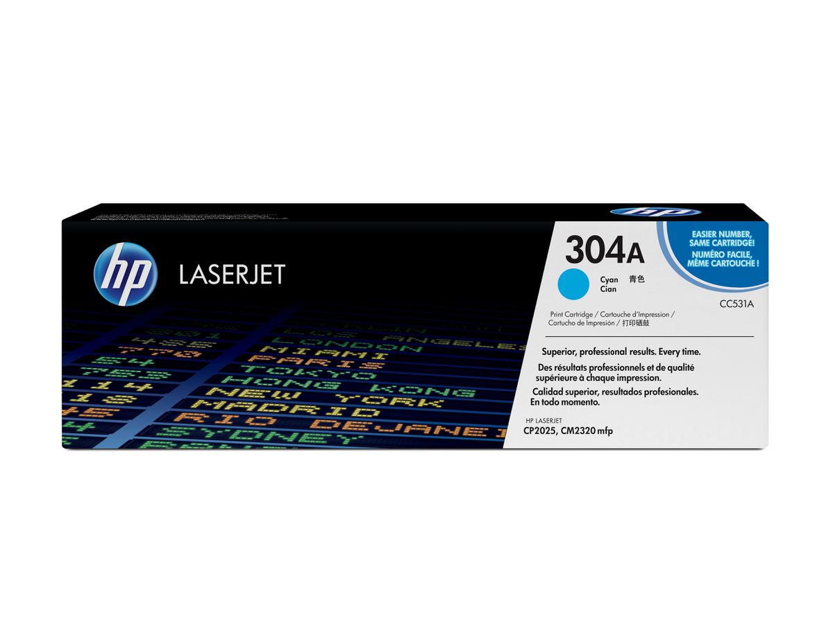 HP 304A toner LaserJet cyan authentique